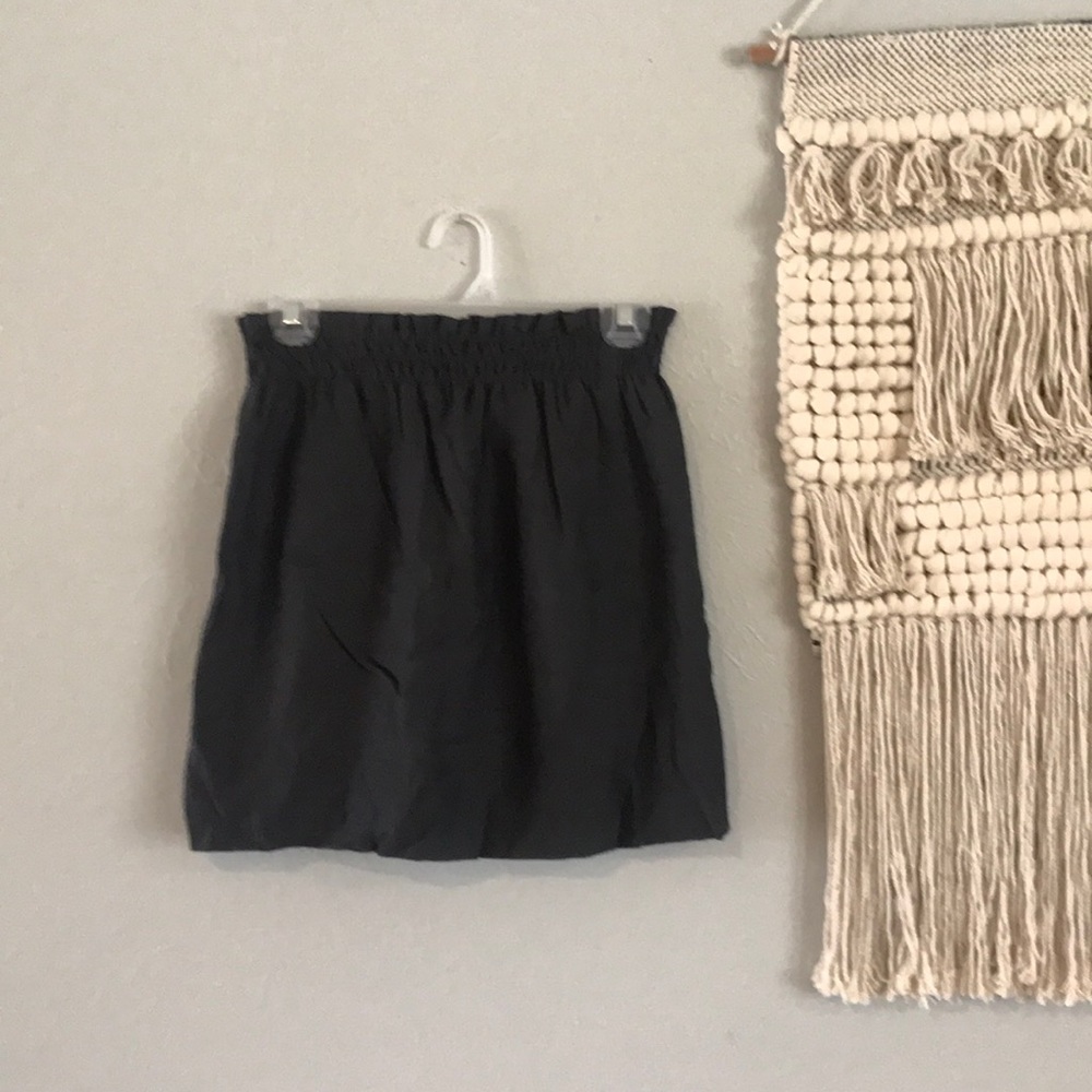J. Crew black mini skirt with stretchy waist
